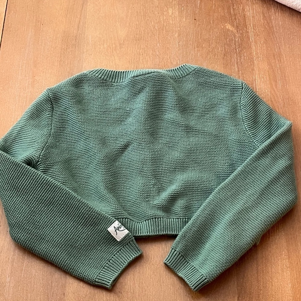 Disney animators collection Sage Green Knit Cardigan Child size 2 - Picture 5 of 7